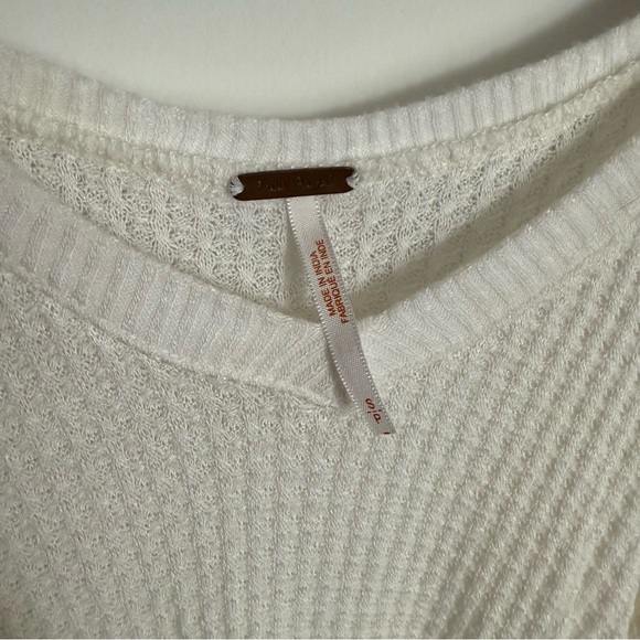 Free People Cold Shoulder Thermal Top - Ivory - Size S - Picture 3 of 8
